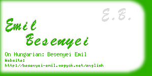 emil besenyei business card